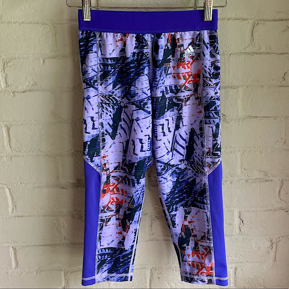 Adidas Climalite techfit medium compression purple size Small leggings
